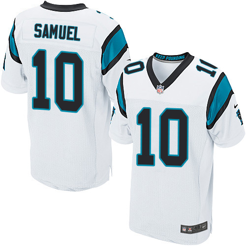 Nike Panthers #10 Curtis Samuel White Men's Stitched NFL Elite Jersey